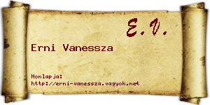 Erni Vanessza névjegykártya